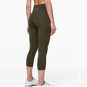 Lululemon wunder under crop - olive